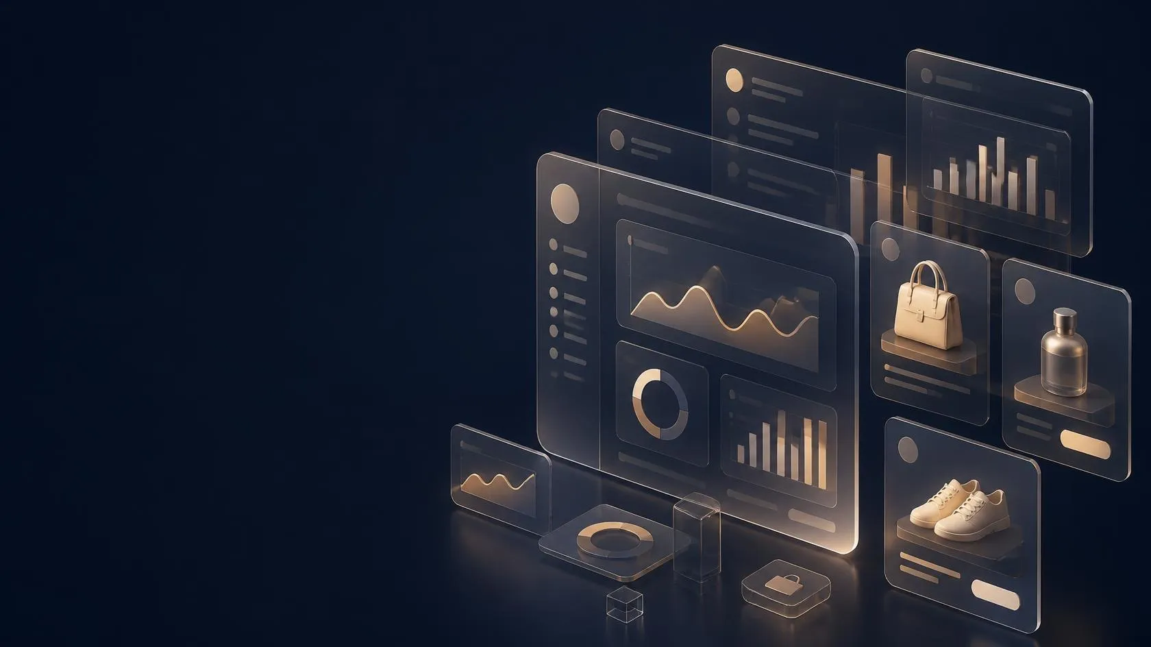 Satış verilerini yorumlayan panel kartları